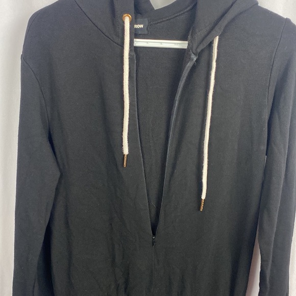 MONROW Revolve Supersoft Fleece Hooded Jumpsuit - Black - Size Small - Picture 14 of 16